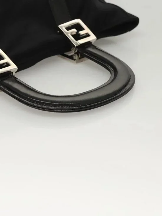 FENDI Hand Bag Nylon Black Silver Auth 122023 - Picture 8 of 16